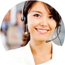 Lady with headset on